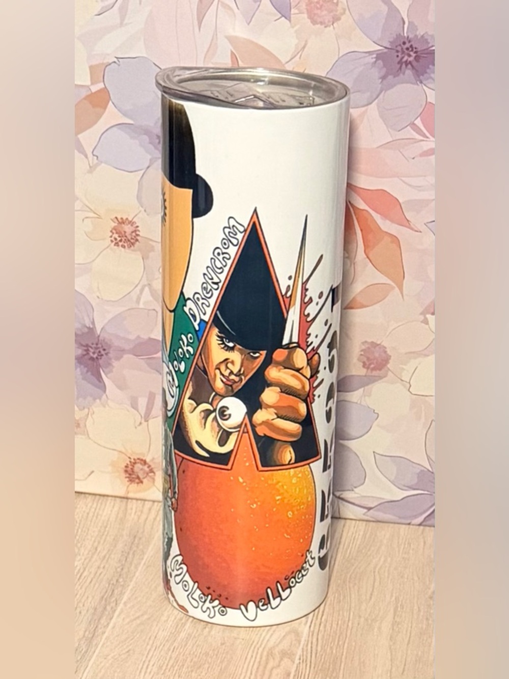 30 oz Tumbler w/artwork inspired by Stanley Kubrick's "A Clockwork Orange"